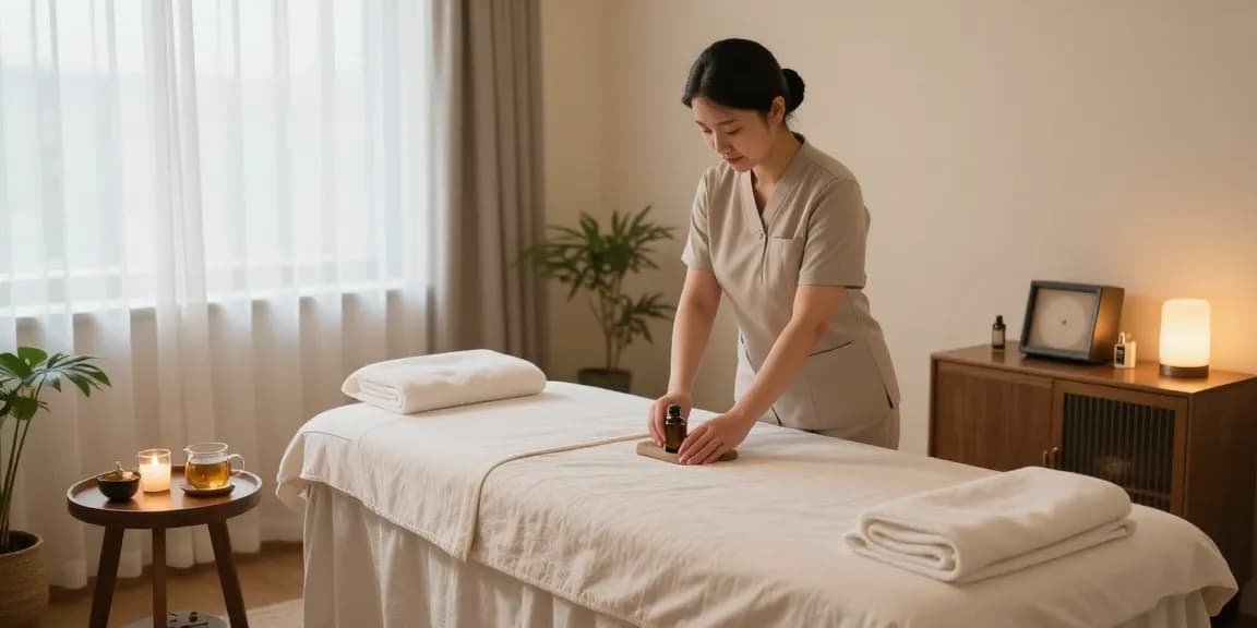 Relaxing 인천출장마사지 therapy space with soothing ambiance and professional setup.